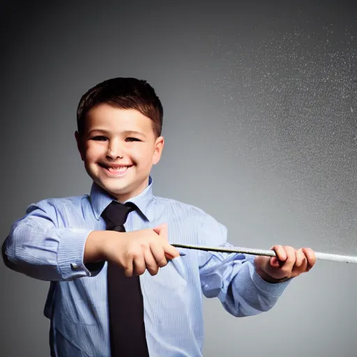 Image similar to corporate portrait, junior sales executive eager to crush targets and make it rain, professional studio lighting