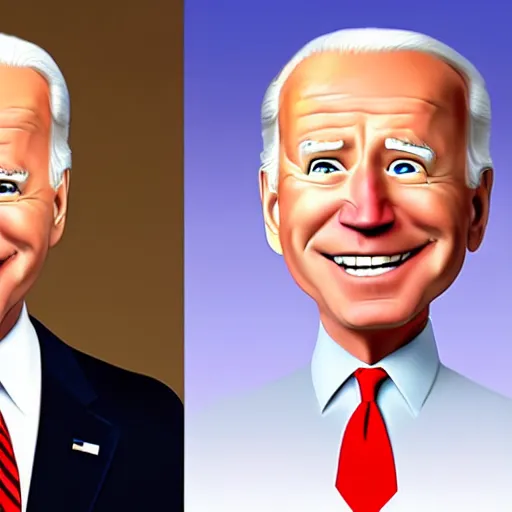 Image similar to joe biden charicature by disney pixar