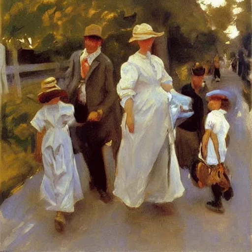 Image similar to vaccination, painting by john singer sargent, oil on canvas