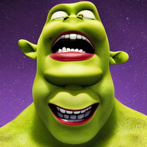 Image similar to shrek screaming