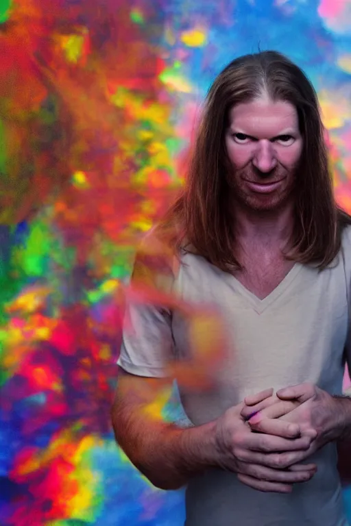 Prompt: aphex twin, unprocessed colors, # nofilter, shot by annie leibovitz, realistic vfx simulation