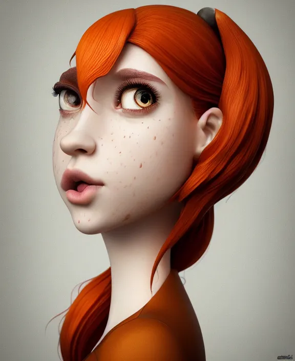 Prompt: cute anthropomorphic goldfish by charlie bowater and anna dittmann and artgerm and clemens ascher, portrait, intricate, elegant, chestnut mist, product shot, macro, symmetrical face, highly detailed, dramatic lighting, sharp focus, octane render, trending on artstation, artstationhd, artstationhq, unreal engine, 4 k, 8 k