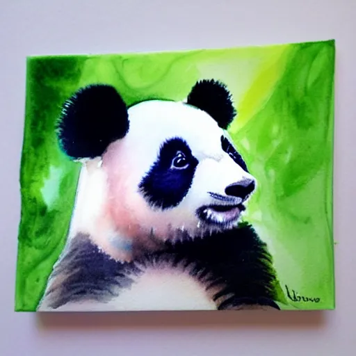 Image similar to cute baby panda water colour painting