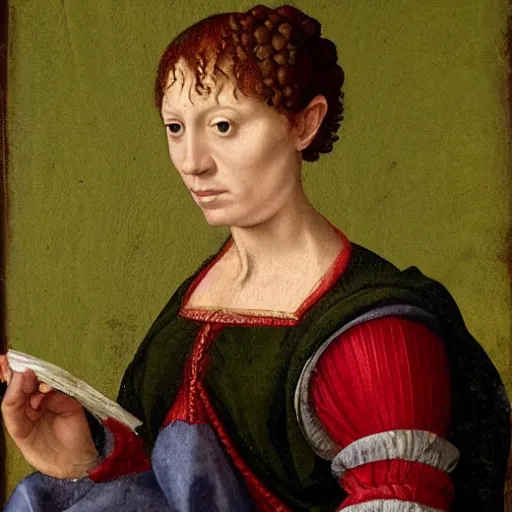 Prompt: a renaissance style portrait painting of zombie