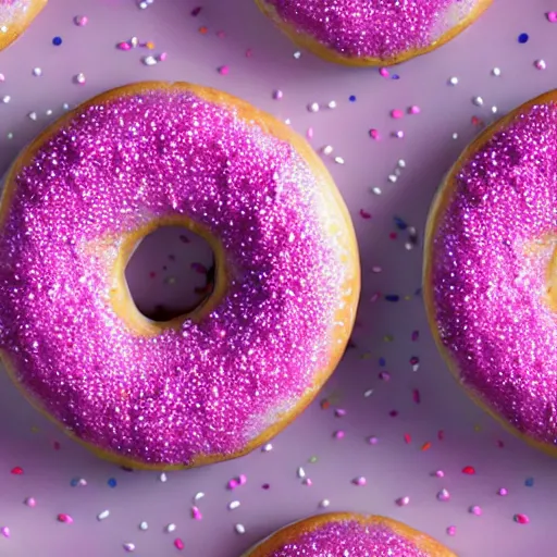 Image similar to millions and millions of Pink Frosted Sprinkle Covered Doughtnuts, a sea of Pink Frosted Sprinkle Covered Doughnuts, Unreal Engine 5 render, hyperrealistic, AAA game, incredible detail