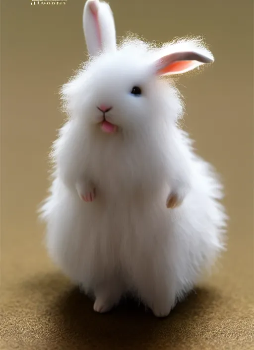 Image similar to 80mm resin detailed miniature of fluffy rabbit, Product Introduction Photos, 4K, Full body, simple background