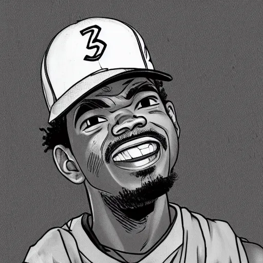 Image similar to chance the rapper by akira toriyama