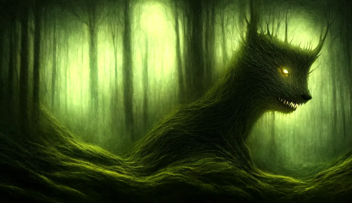 Prompt: epic professional digital art hungry eyes, chartreuse ambient light, painted, mysterious, closeup cinematic boreal scene, eerie, mythic, detailed, intricate, grand, leesha hannigan, wayne haag, reyna rochin, ignacio fernandez rios, mark ryden, van herpen, artstation, cgsociety, epic, stunning, gorgeous, much wow