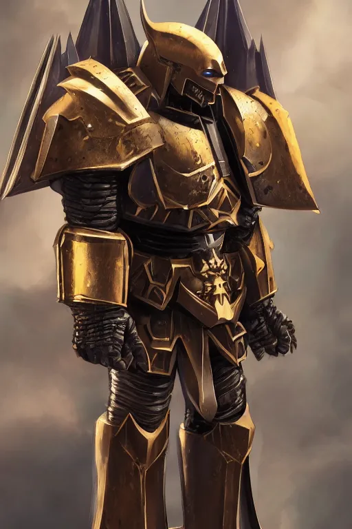 Image similar to armor portrait heros batman warhammer 4 0 k horus heresy fanart - the primarchs emperor by johannes helgeson animated with vfx concept artist & illustrator global illumination ray tracing hdr fanart arstation zbrush central hardmesh 8 k octane renderer comics stylized