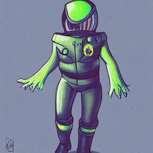 Image similar to Alien leader in uniform by carles dalmau