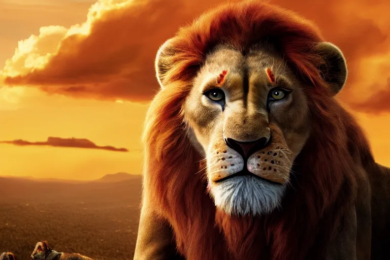 Image similar to Nicolas cage in lion king high resolution