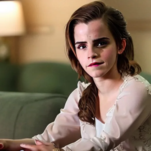 Prompt: Still of Emma Watson in WandaVision