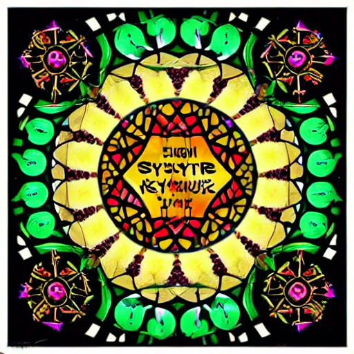 Image similar to Pysanky kaleidoscope magic circle sigil demon summoning