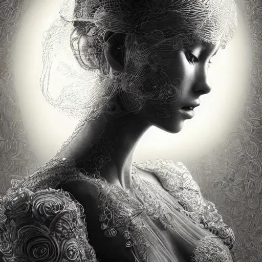 Image similar to the portrait of an absurdly beautiful, graceful, elegant, sophisticated, young girl made up of lemons, an ultrafine hyperdetailed illustration by kim jung gi, irakli nadar, intricate linework, bright colors, octopath traveler, final fantasy, unreal engine 5 highly rendered, global illumination, radiant light, detailed and intricate environment