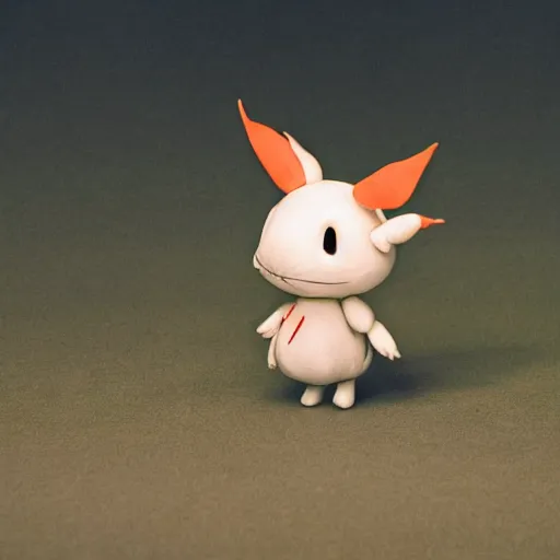 Image similar to A photograph of a Moogle