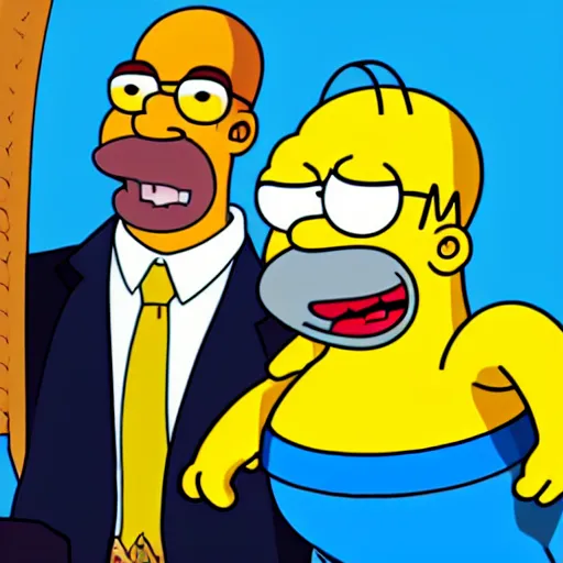 Image similar to Will Smith cosplay as Homer Simpson, detailed digital art, colourful masterpiece beautiful beautiful beautiful
