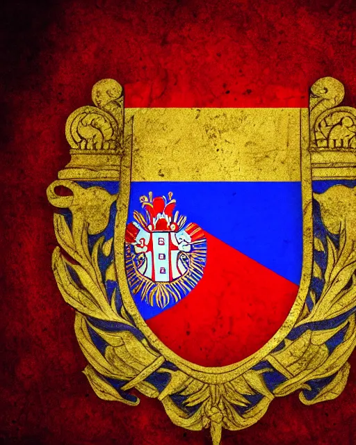 Image similar to serbian flag, high production value, intricate details, high resolution, hdr, high definition, masterpiece, realistic, ultrarealistic, highly detailed, hd, sharp focus, non blurry, sharp, smooth