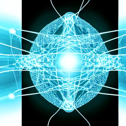 Prompt: The Splitting of an atom at a molecular level, the moment of separation