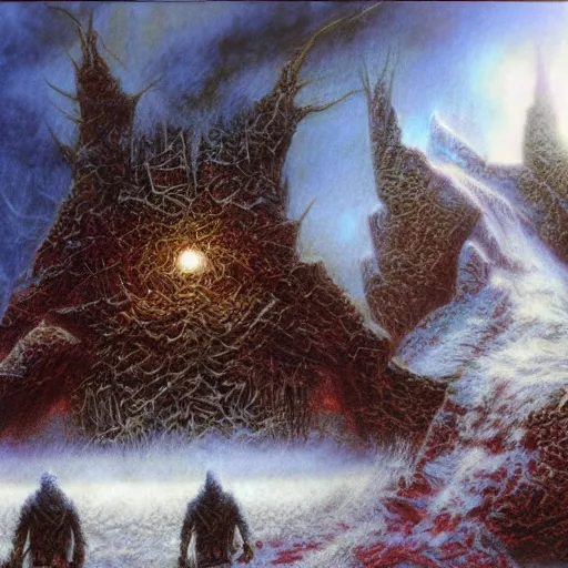 Image similar to i blind from the light when notorious blizzard is raging by bob eggleton