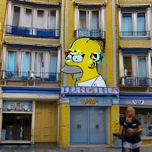 Image similar to simpsons, homer in istanbul