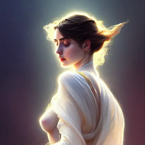 Prompt: ultra realistic illustration, ana de armas as a digital ghost, transparent, static, intricate, elegant, highly detailed, digital painting, artstation, concept art, smooth, sharp focus, illustration, art by artgerm and greg rutkowski and alphonse mucha