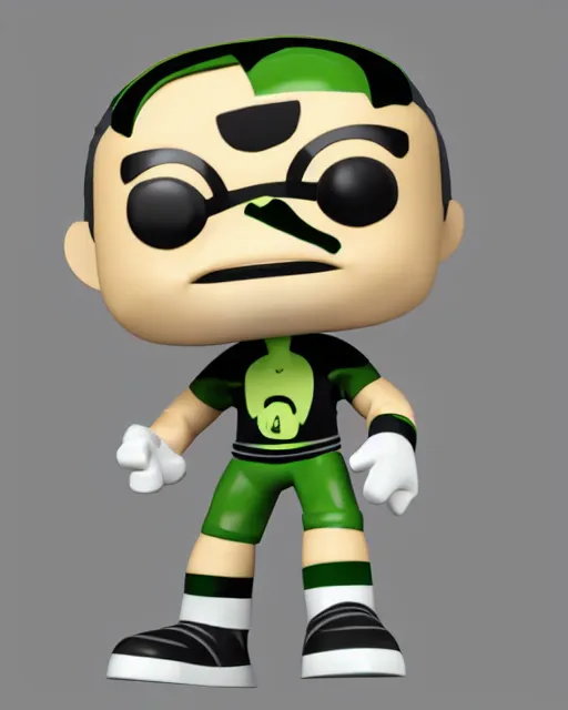 Prompt: full body 3d render of Ben 10 as a funko pop, studio lighting, white background, blender, trending on artstation, 8k, highly detailed