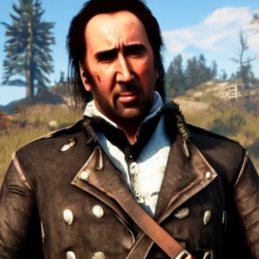 Image similar to nicolas cage in rdr2