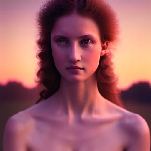 Image similar to photographic portrait of a stunningly beautiful italian renaissance female in soft dreamy light at sunset, contemporary fashion shoot, by edward robert hughes, annie leibovitz and steve mccurry, david lazar, jimmy nelsson, breathtaking, 8 k resolution, extremely detailed, beautiful, establishing shot, artistic, hyperrealistic, beautiful face, octane render