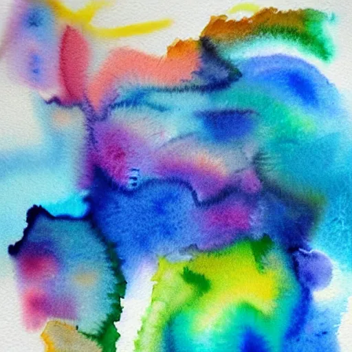 Prompt: colorful abstract watercolor painting