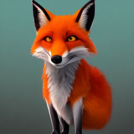 Prompt: [ ´ red fox, in the style of pixar, character art, movie still