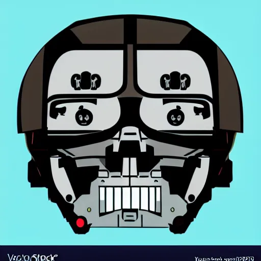 Prompt: face icon vector minimalist terminator salvation tomine, adrian