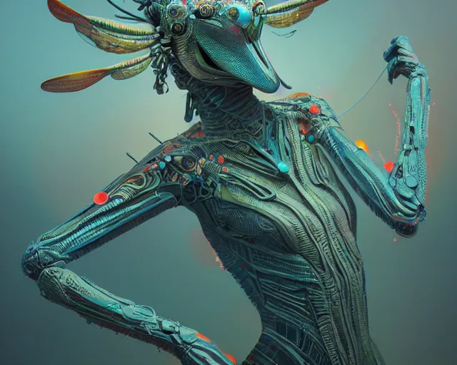 Prompt: mantis queen, intricate abstract. intricate artwork, by tooth wu, wlop, beeple, dan mumford. concept art, octane render, trending on artstation, greg rutkowski very coherent symmetrical artwork. cinematic, key art, hyper realism, high detail, octane render, 8 k, iridescent accents