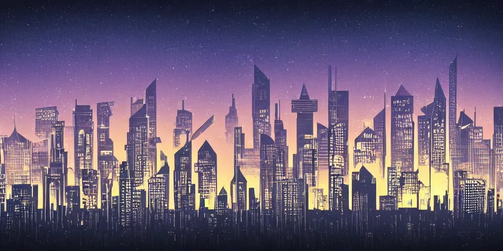 Image similar to sci fi city skyline