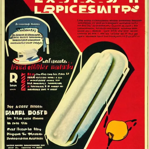 Prompt: laser - powered toothbrush, advert in popular mechanics circa 1 9 3 0