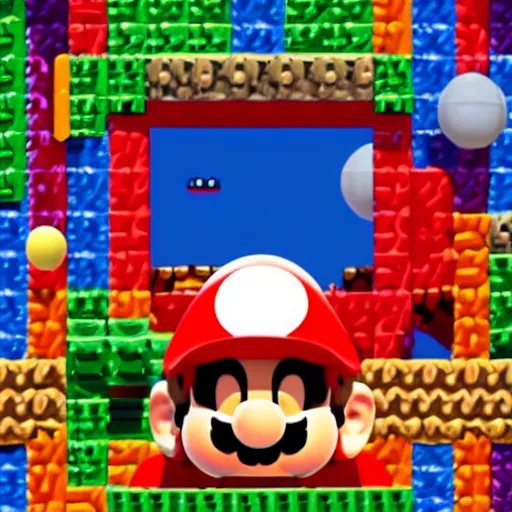 Image similar to super mario, liminal space