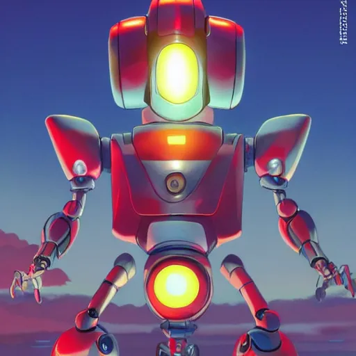 Image similar to metabots medabots medarotto medarot robot minimalist comics, behance hd by jesper ejsing, by rhads, makoto shinkai and lois van baarle, ilya kuvshinov, rossdraws global illumination ray tracing hdr radiating a glowing aura