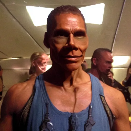 Image similar to Apophis from Stargate SG1, posing at a drag show