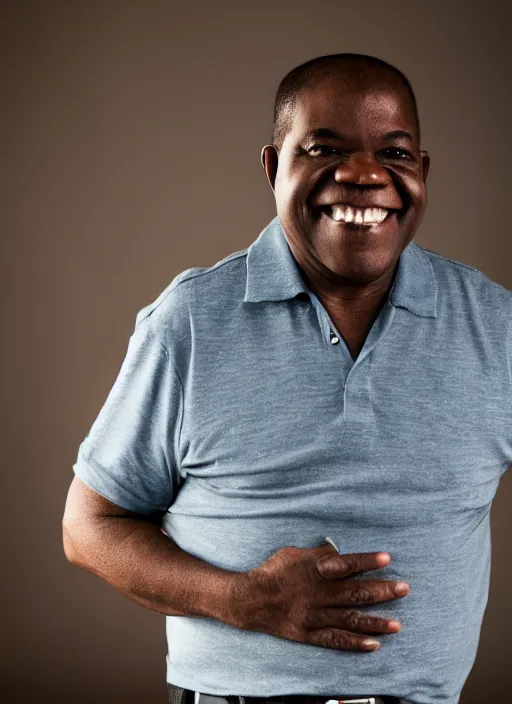 Image similar to DSLR photo portrait still of 55 year old age 55 Gary Coleman at age 54!!!, 85mm f1.8