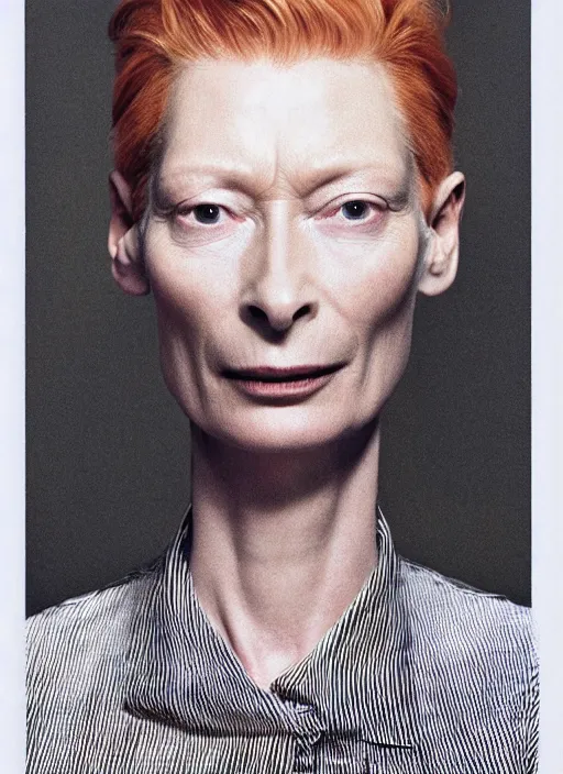 Image similar to Tilda Swinton, portrait by Moto Hagio