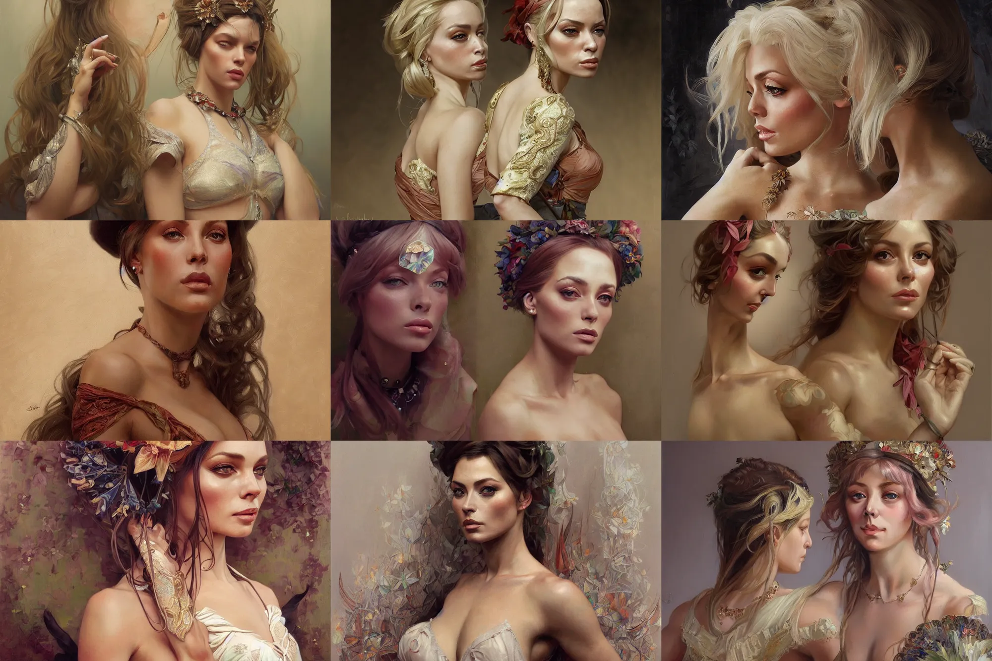 Prompt: a beautiful realistic portrait painting of isabelledeltore in brazil festival, intricate, elegant, highly detailed, digital painting, artstation, concept art, by krenz cushart and artem demura and alphonse mucha