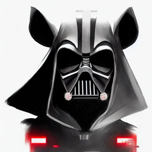 Prompt: cinematic portrait of dog that looks like darth vader, concept art, mars ravelo and greg rutkowski, artstation
