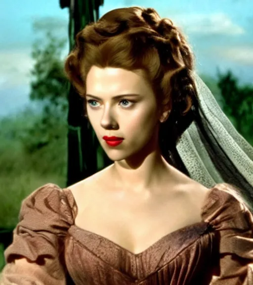 Image similar to Scarlett Johansson in Gone With the Wind