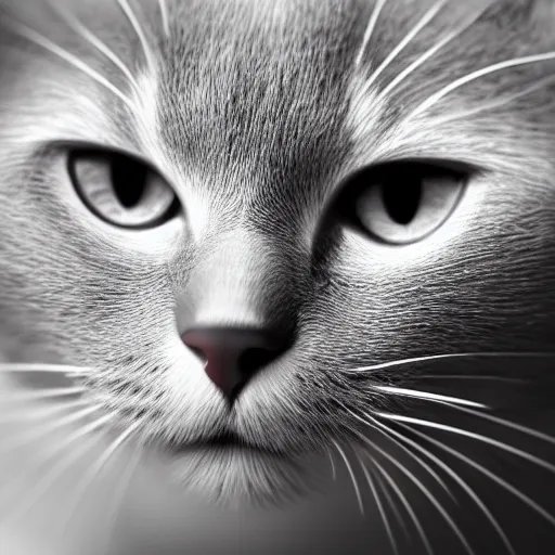 Prompt: a gray cat,ultra realistoc,ultra detailed,4k,award winning photograph,digital art