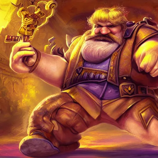 Prompt: Game screenshot of Gérard Depardieu as Wario, nintendo, fantasy, highly detailed, digital painting, artstation, concept art, sharp focus, illustration, art by Tony Sart and artgerm and randy vargas