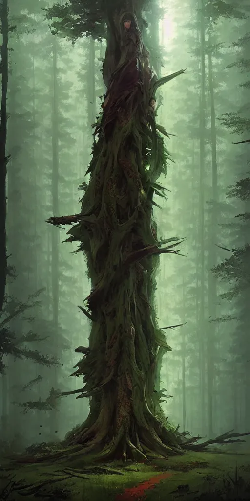 Image similar to Spirit of forest, by Greg Rutkowski