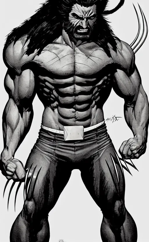 Prompt: full body portrait of nick cave as wolverine, sumi - e lighting style, intricate linework, artstation, trending, highly detailed, smooth, focus, concept art by yoji shinkawa and glenn fabry, lee bermejo, gabriele dell'otto