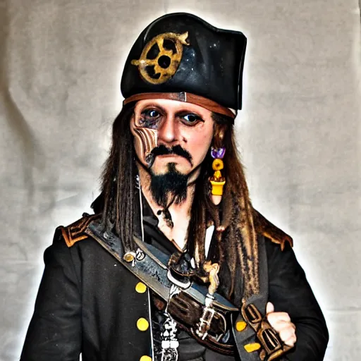 Image similar to A steampunk pirate