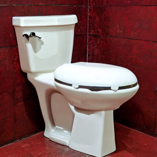 Prompt: toilet bowl that resembles elvis
