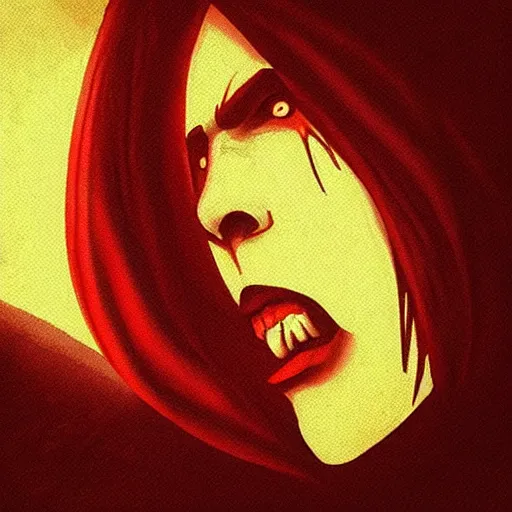Image similar to “Dracula, close up. Lighting from behind, detailed, trending on artstation”