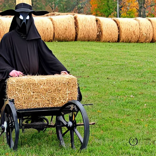 Image similar to a plague doctor hay ride